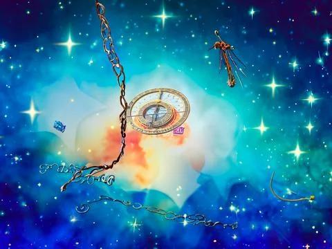 Hours lost in space, high resolution background for gaming related content Stock Illustration
