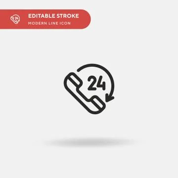 Hours Simple vector icon. Illustration symbol design template for web mobile  Illustrazione stock