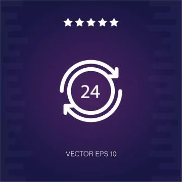 Hours vector icon Stock Illustration