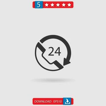 Hours vector icon Stock Illustration