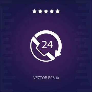 Hours vector icon Stock Illustration