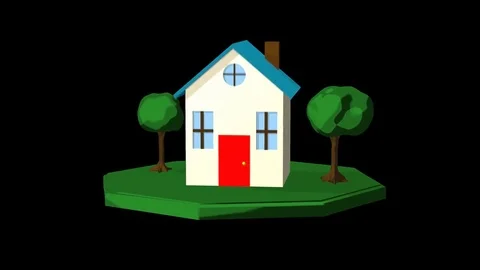 House - 3D Icon Stock Footage 83493115