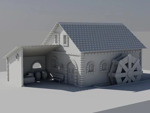 House 3d nº008 스톡 일러스트