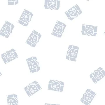 House acoustic glyph seamless pattern Stock Illustration