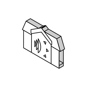 House acoustic isometric icon vector illustration Stock Illustration