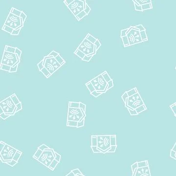 House acoustic line seamless pattern Stock Illustration