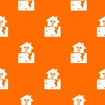 House after an earthquake pattern seamless Ilustración de archivo