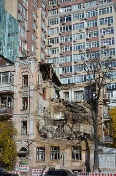 The house after rocket attack Stock Photos