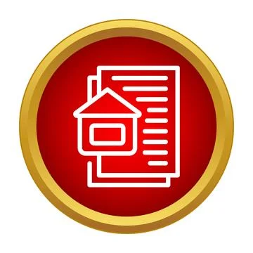 House agreement document icon for real estate contract Stock-Illustration