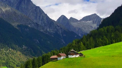House in Alps Stock Footage 41988166