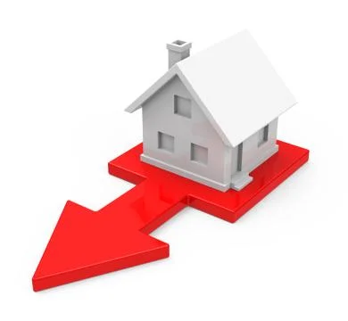 The house and an arrow Stock Illustration