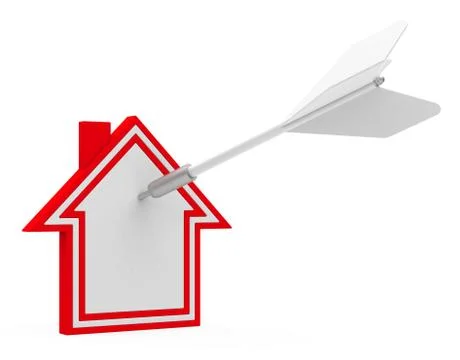 The house and arrow Stock Illustration
