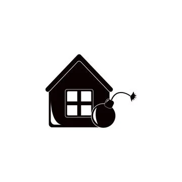 House and bomb icon. Elements of insurance icon. Premium quality graphic design イラスト素材