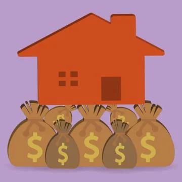 House and dollars Stock Illustration