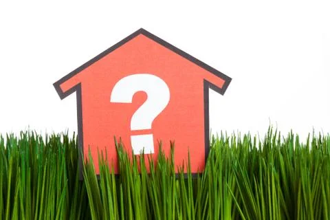 House and green grass Stock Photos