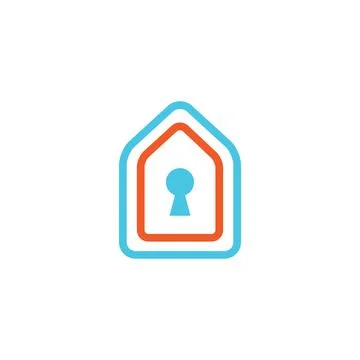 House and key vector icon illustration Illustrazione stock