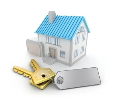 House and the keys with an empty thumb Stock Illustration