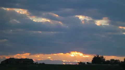 House and Sunset Timelapse Stock Footage 11765613