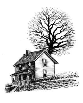 House and tree Stock Illustration