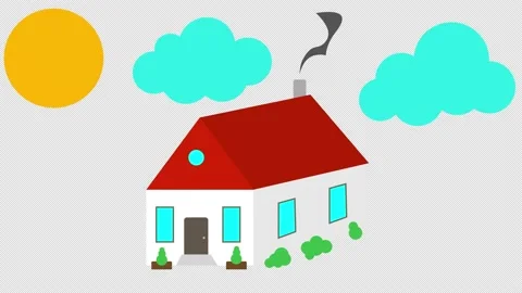 House animation. Stock Footage 154739521