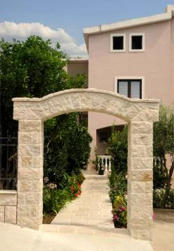 House with an arch Stock Photos