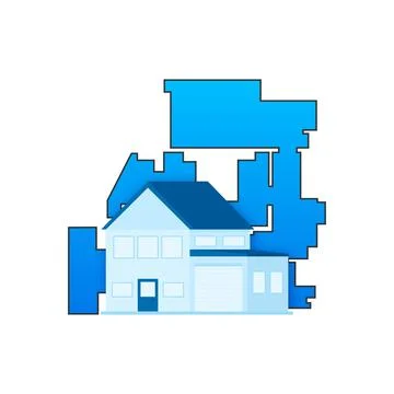 House architectural plan. Building plan. Vector stock illustration. Ilustración de archivo
