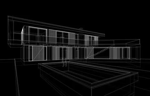 House architecture design Stock Illustration