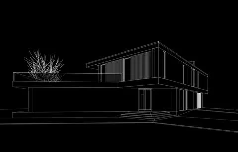 House architecture design Stock Illustration