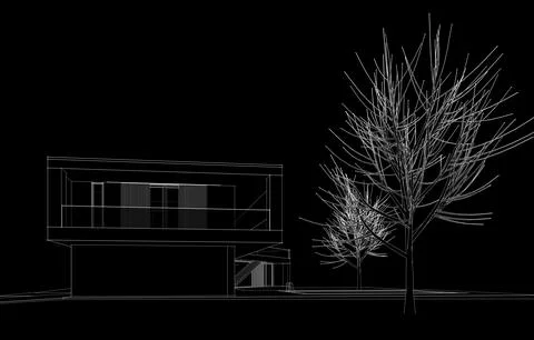 House architecture design Stock Illustration