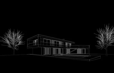 House architecture design Stock Illustration