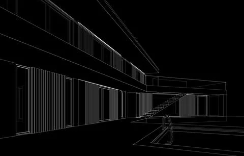 House architecture design Stock Illustration