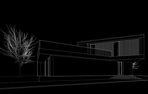 House architecture design Stock Illustration