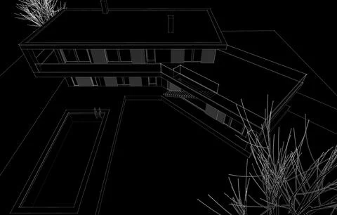 House architecture design Stock Illustration