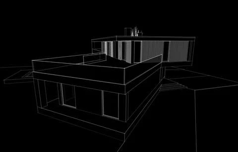 House architecture design Stock Illustration