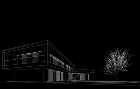 House architecture design Stock Illustration