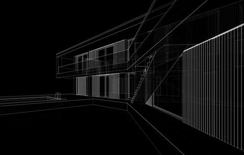 House architecture design Stock Illustration