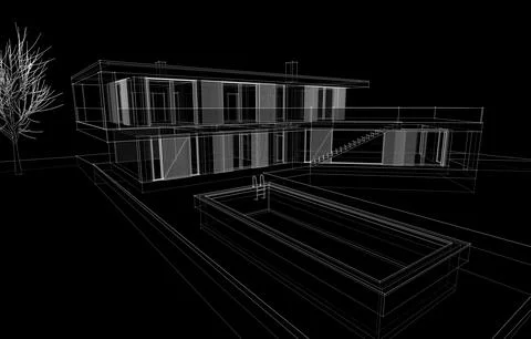 House architecture design Stock Illustration