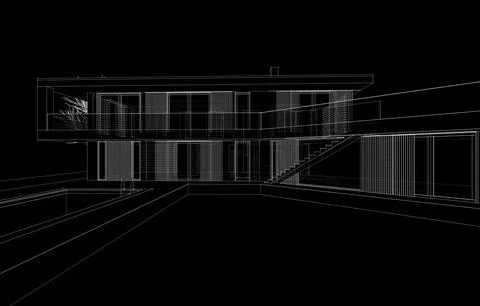 House architecture design Stock Illustration