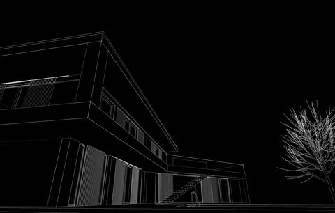 House architecture design Stock Illustration