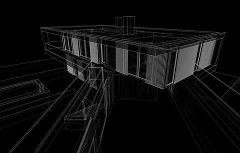 House architecture design Stock Illustration