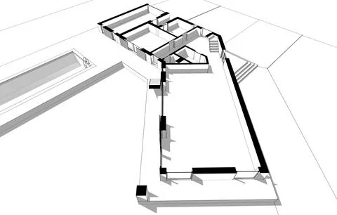 House architecture design Stock Illustration