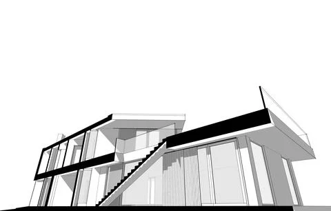 House architecture design Stock Illustration