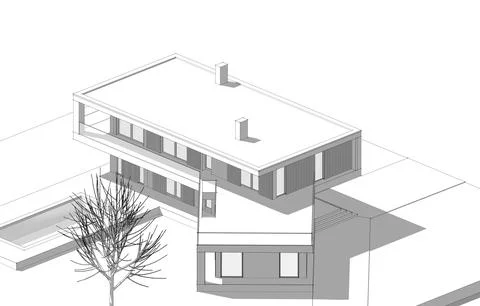 House architecture design Stock Illustration