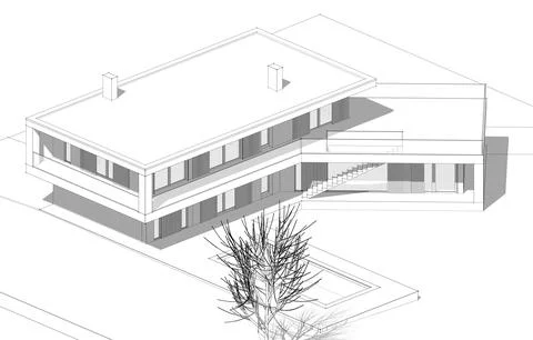 House architecture design Stock Illustration