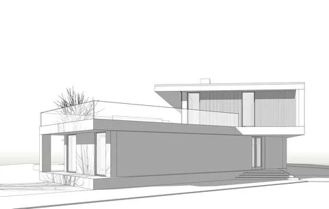 House architecture design Stock Illustration