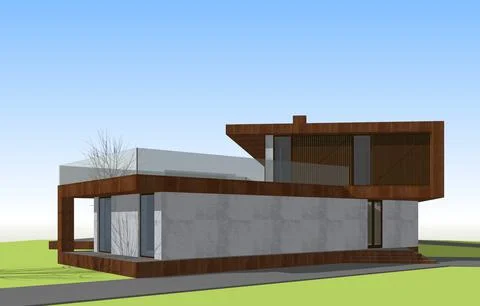 House architecture design Stock Illustration