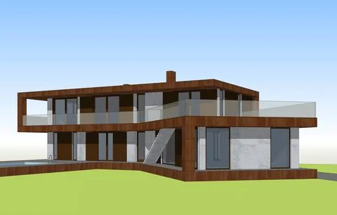 House architecture design Stock Illustration