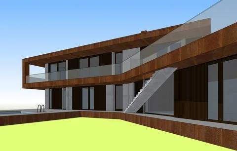 House architecture design Stock Illustration