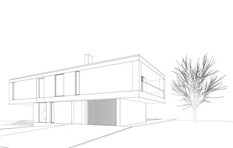 House architecture design Stock Illustration