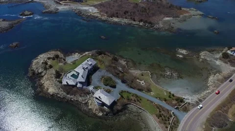 House around water Stock Footage 50795654